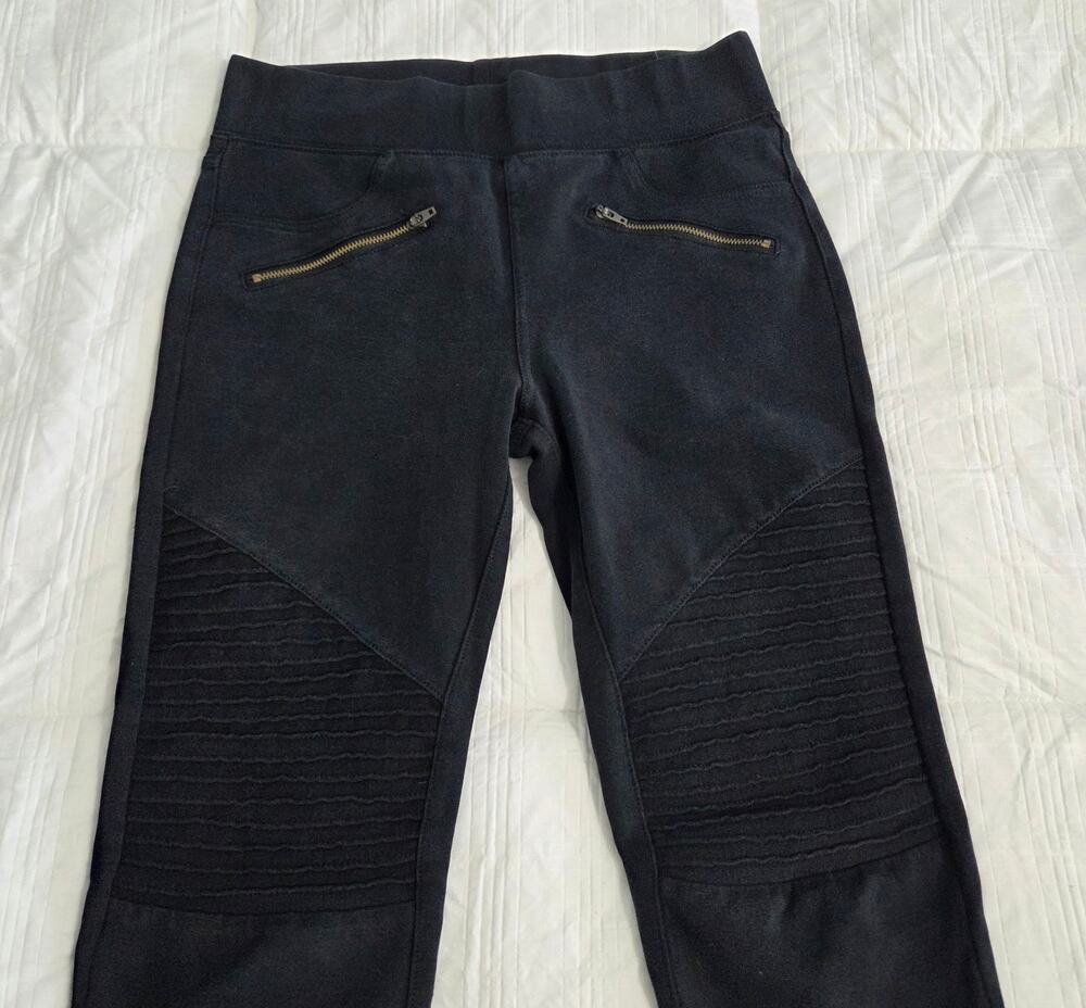 American Eagle Super Stretch Black Jeggings Size Small Ribbed High Rise